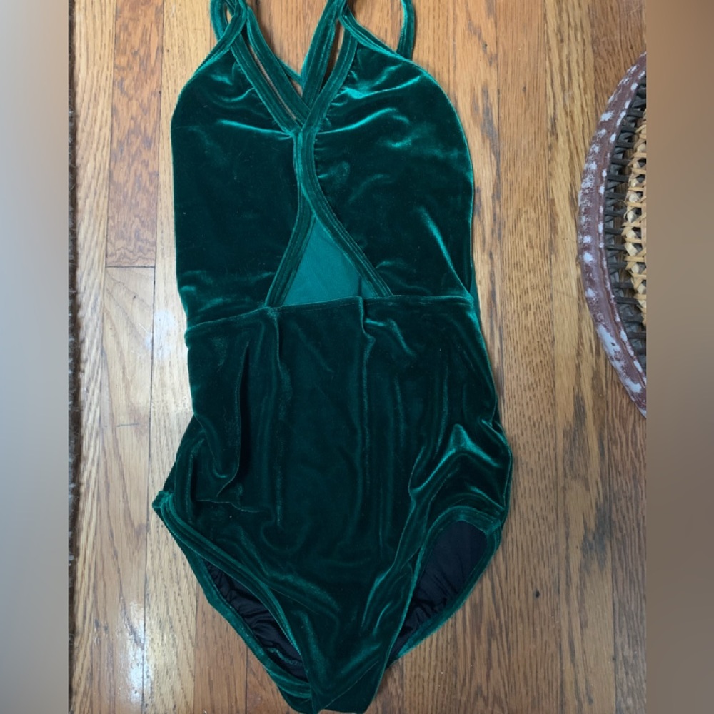 5 dancewear leo velvet Green